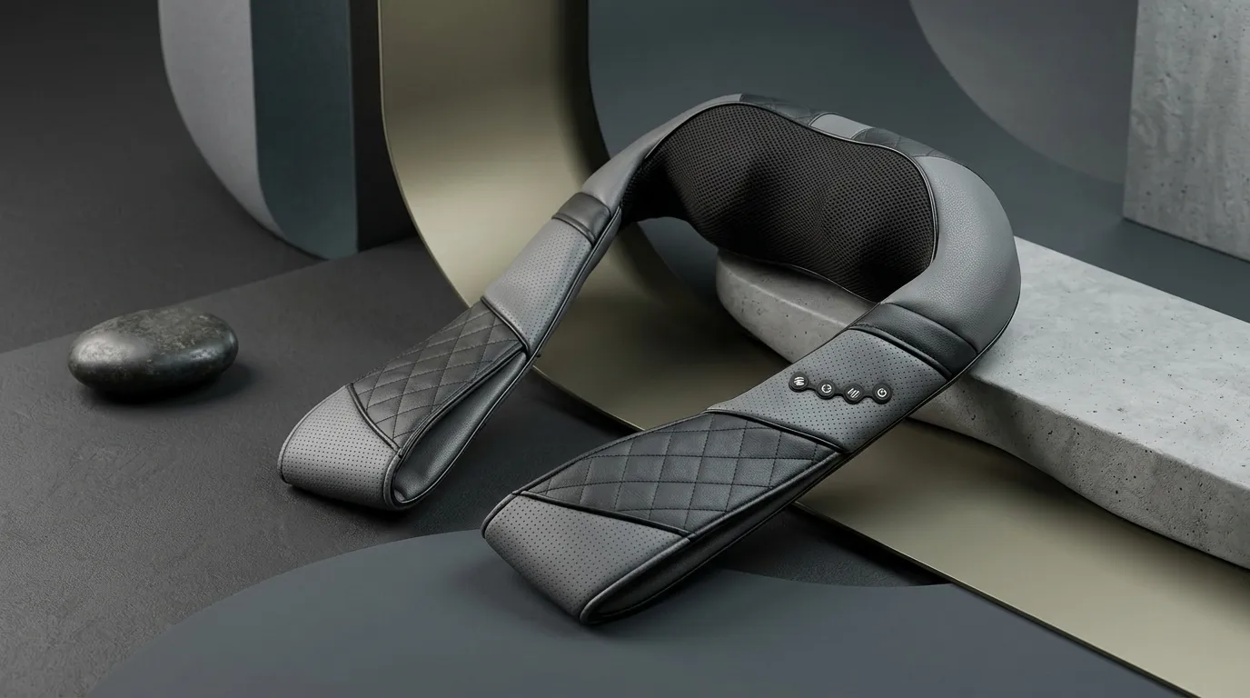 Resteck shiatsu neck massager in use